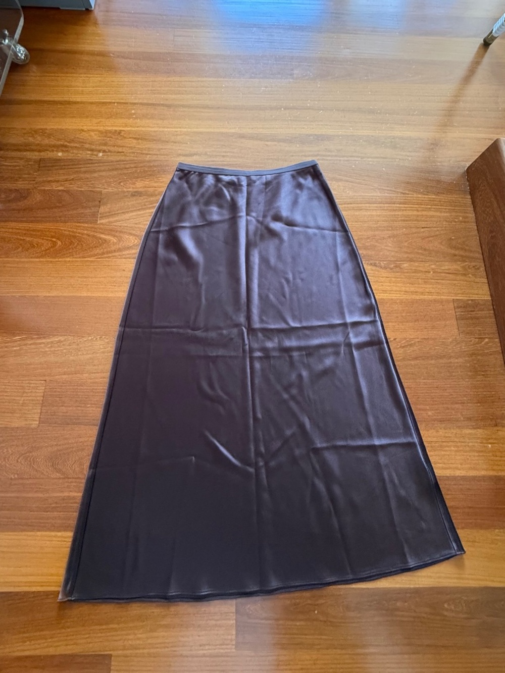 Brown Satin Skirt